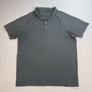 Barbell‎ Apparel Polo Men's 2XL Gray Stretch Gym Workout Training Shirt *STAINS*